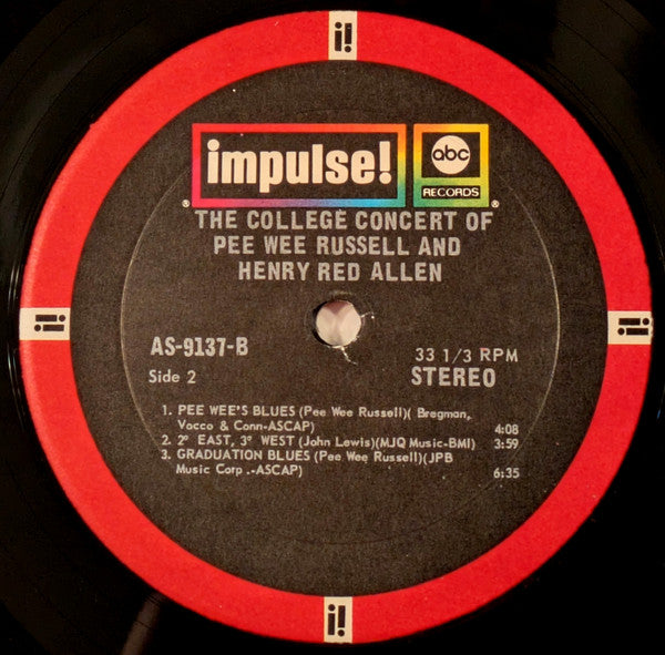 The College Concert Of Pee Wee Russell And Henry Red Allen