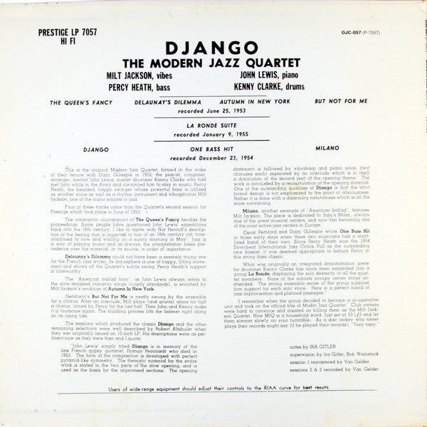Release: Django-Vinyl-US-1983-P-7057, OJC-057-3086928