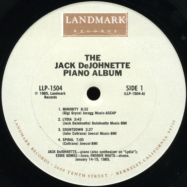 The Jack DeJohnette Piano Album