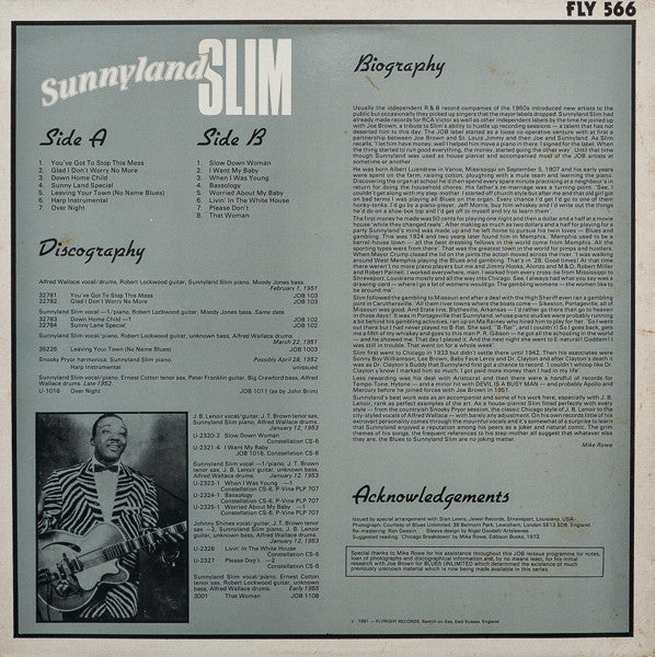 Release: Unknown Release-Vinyl-UK-1981-FLY LP 566, FLY 566-3645745