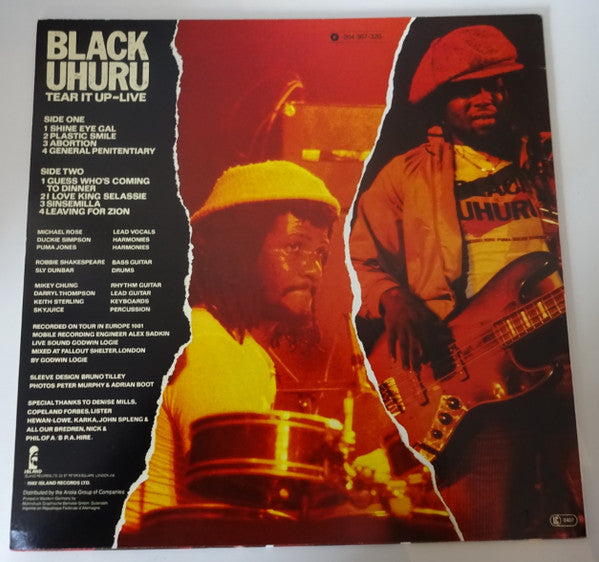 Release: Tear It Up - Live-Vinyl-Europe-1982-204 367-7809124