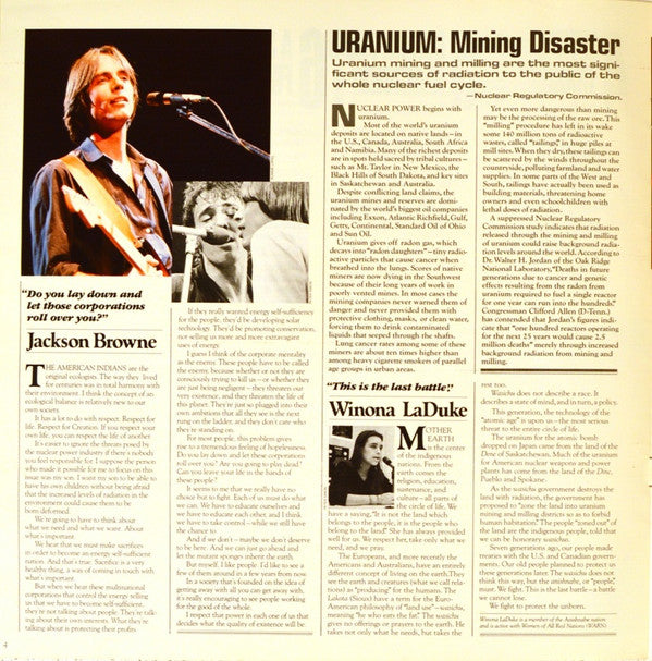 No Nukes - From The Muse Concerts For A Non-Nuclear Future - Madison Square Garden - September 19-23, 1979
