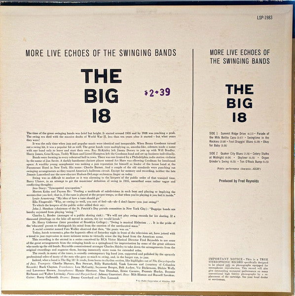 Master Release: More Live Echoes Of The Swinging Bands by The Big 18