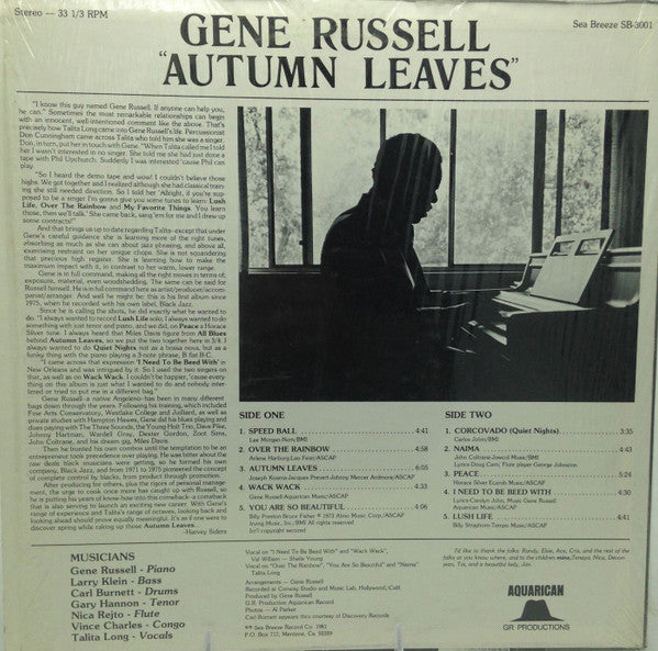 Release: Autumn Leaves-Vinyl-USA & Canada-1981-SB-3001-7245183