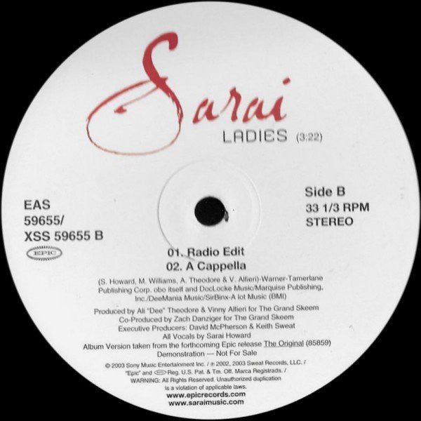 Release: Ladies-Vinyl-US-2003-EAS 59655-1044481
