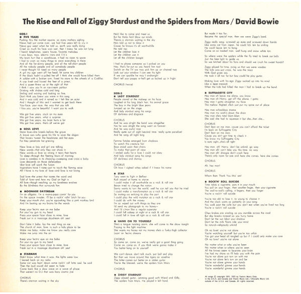 The Rise And Fall Of Ziggy Stardust And The Spiders From Mars = 屈折する星くずの上昇と下降、そして火星から来た蜘蛛の群