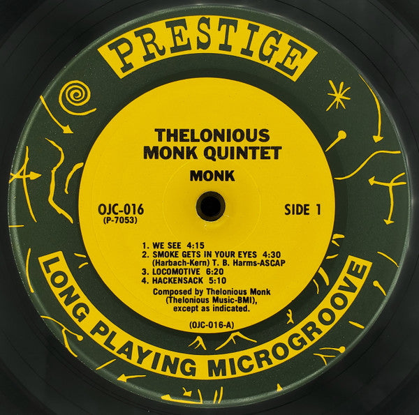 Release: Thelonious Monk-Vinyl-US-1982-OJC-016, P-7053-2079220
