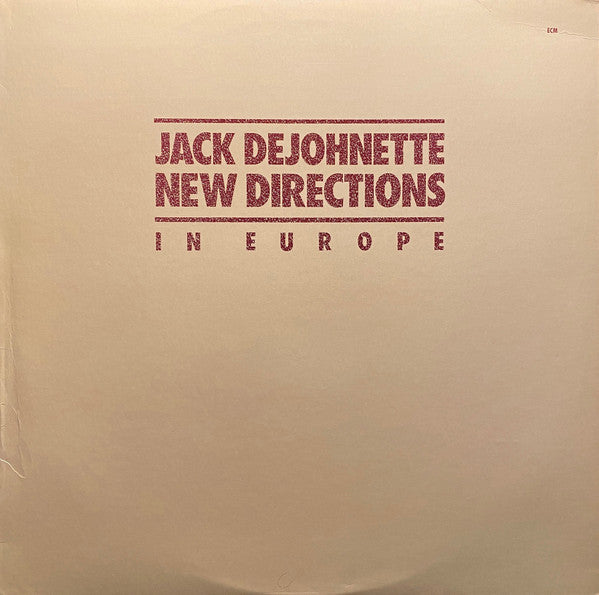 Release: New Directions In Europe-Vinyl-US-1980-ECM-1-1157-2682463