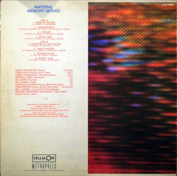 Release: Memory Serves-Vinyl-UK-1981-ILPS 9693-1577007