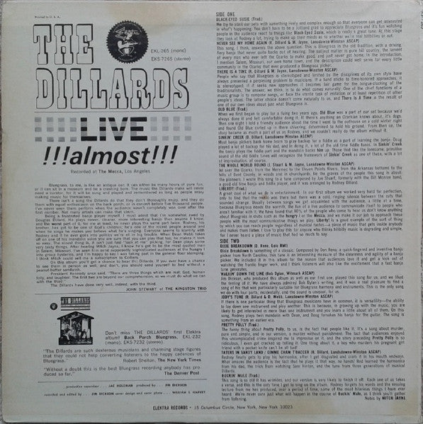 Release: Live... Almost-Vinyl-US-None-EKS-7265-9631909