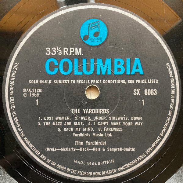 Release: Yardbirds-Vinyl-UK-1966-SX 6063-1795642