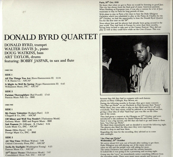 Master Release: Plays "Au Chat" by Donald Byrd