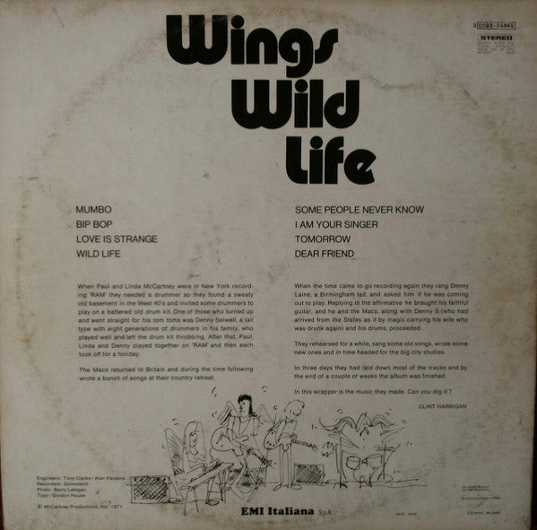 Release: Wild Life-Vinyl-Italy-1971-3C 062-04946-6240136