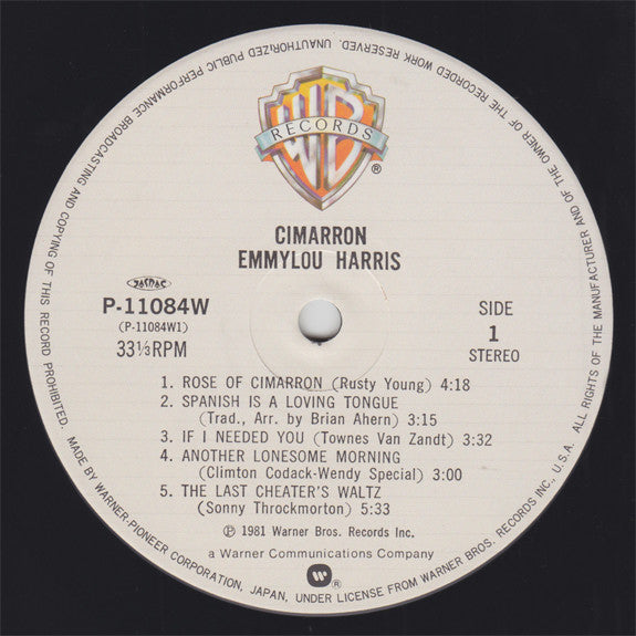 Release: Cimarron-Vinyl-Japan-1981-P-11084W-6758813