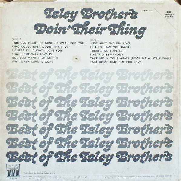 Release: Doin’ Their Thing-Vinyl-US-1969-TS287, S-287-1562201
