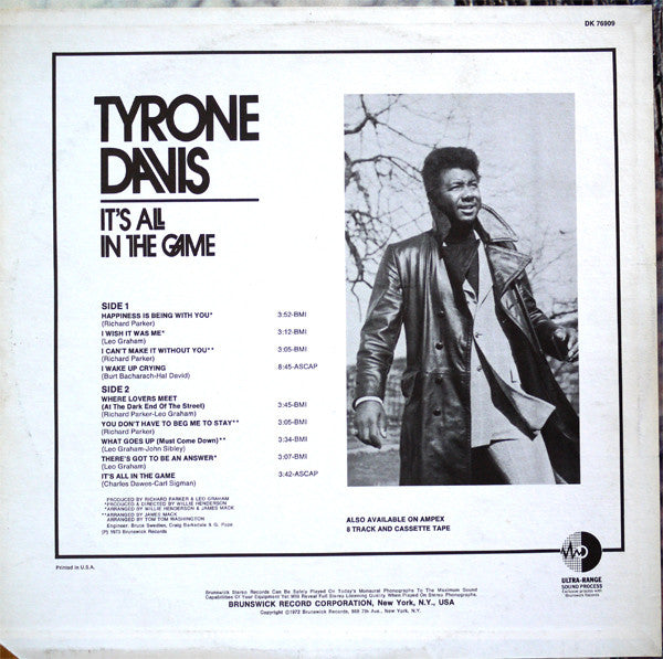Master Release: It's All In The Game by Tyrone Davis