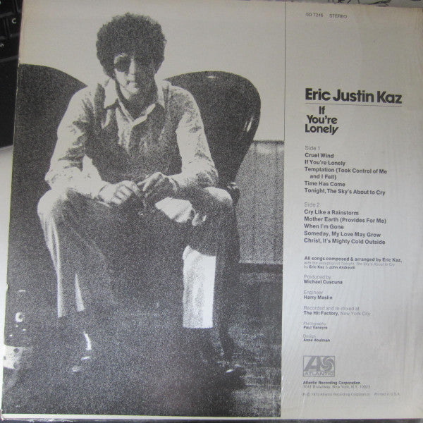 Release: If You're Lonely-Vinyl-US-1972-SD 7246-3901522