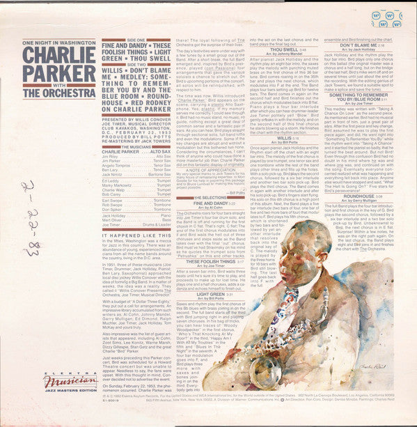 Release: One Night In Washington-Vinyl-US-1982-E1-60019-2942707