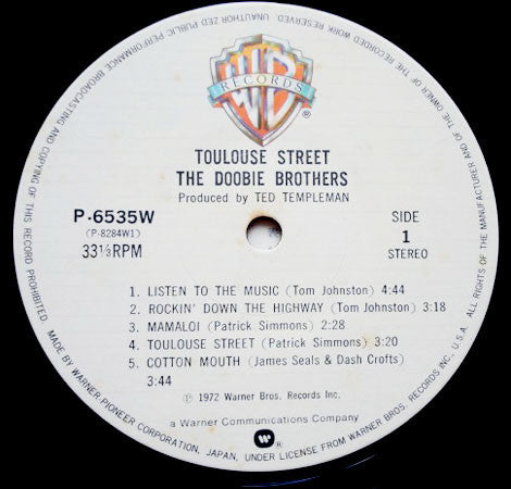 Release: Toulouse Street-Vinyl-Japan-1981-P-6535W-3743751
