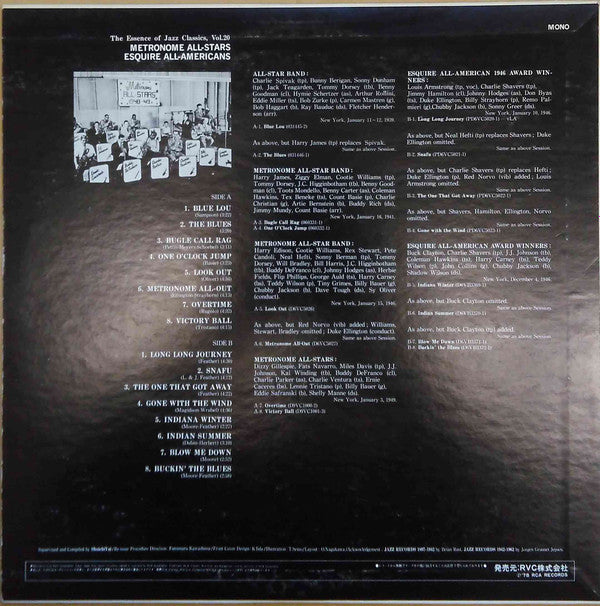 Master Release: Metronome All-Stars - Esquire All-Americans by Various