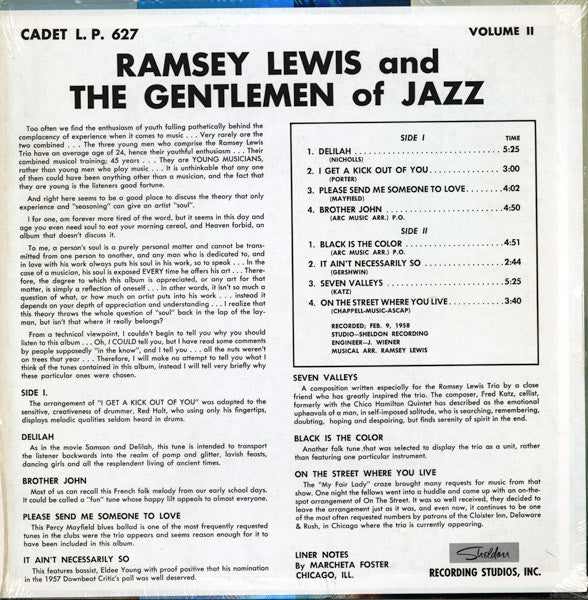 Master Release: Ramsey Lewis And His Gentle-men Of Jazz - Volume 2 by The Ramsey Lewis Trio