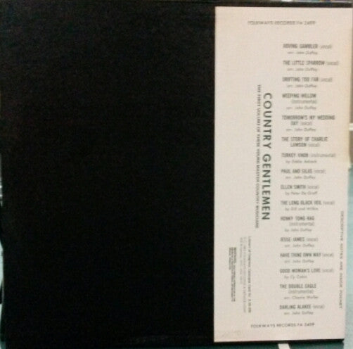 Release: Country Songs, Old And New-Vinyl-US-1963-FA 2409-6824349