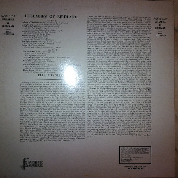 Release: Lullabies Of Birdland-Vinyl-UK-None-JASM 1027-1287064