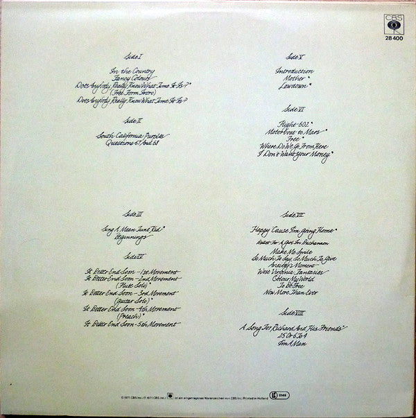Release: Chicago At Carnegie Hall (Volumes I, II, III And IV)-Vinyl-Germany-None-28 400, CBS 28400-4805209