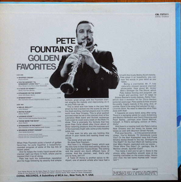Master Release: Pete Fountain's Golden Favorites by Pete Fountain