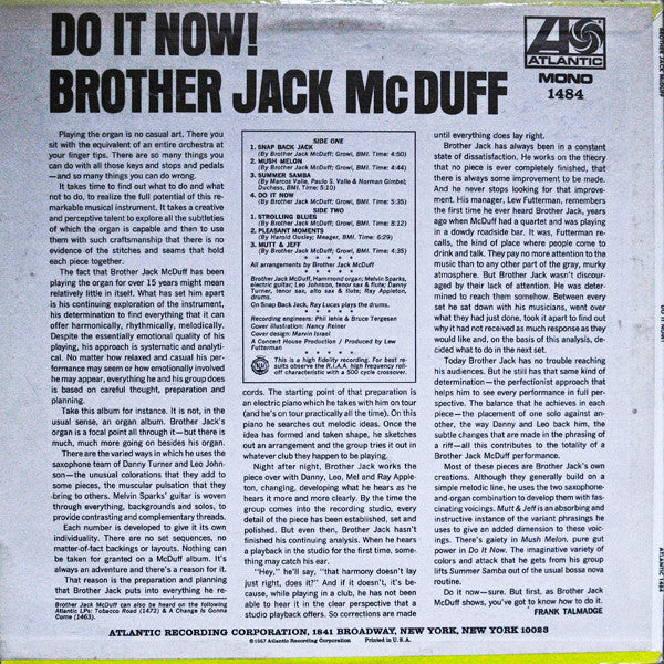 Master Release: Do It Now! by Brother Jack McDuff