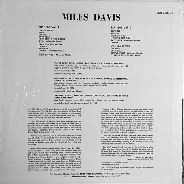Release: Volume 1-Vinyl-Japan-1983-BLP-1501-3672535