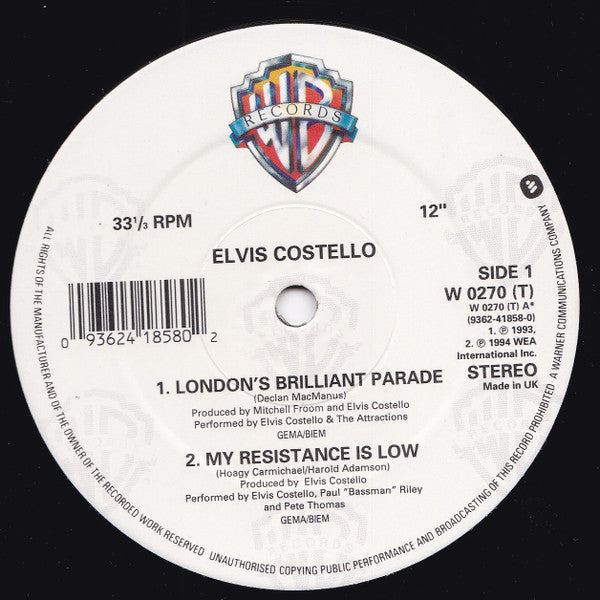 Master Release: London's Brilliant Parade by Elvis Costello & The Attractions