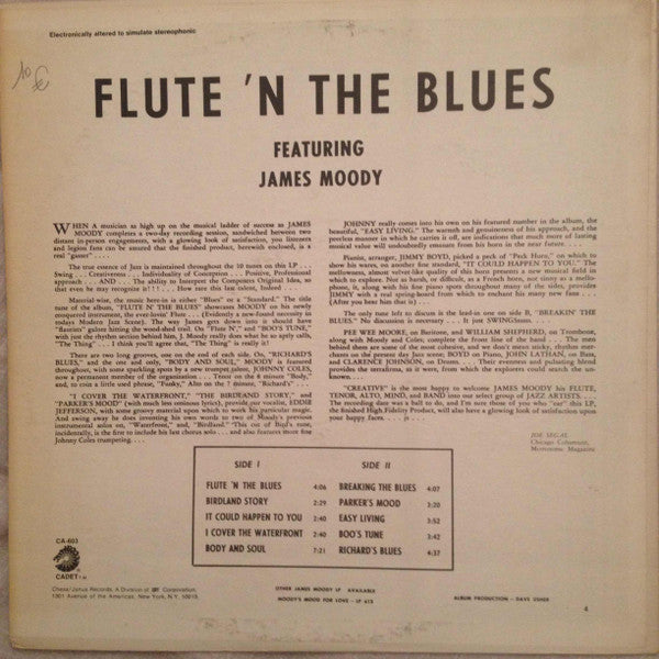 Master Release: Flute 'N The Blues by James Moody