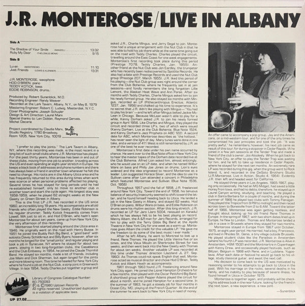 Release: Live In Albany-Vinyl-US-1980-UP 27.02-3873731