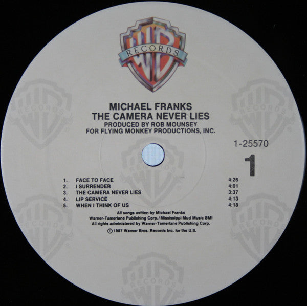 Release: The Camera Never Lies-Vinyl-US-1987-1-25570, 9 25570-1-1516106