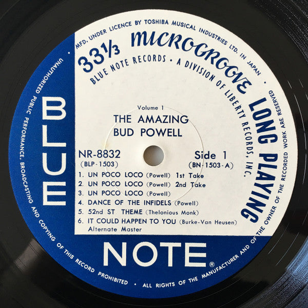 The Amazing Bud Powell, Volume 1