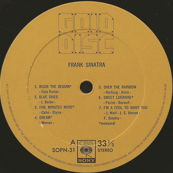 Release: Gold Disc-Vinyl-Japan-1974-SOPN-31-6558597