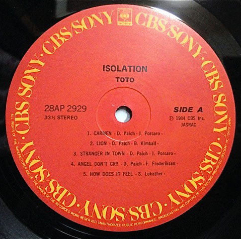 Master Release: Isolation by Toto