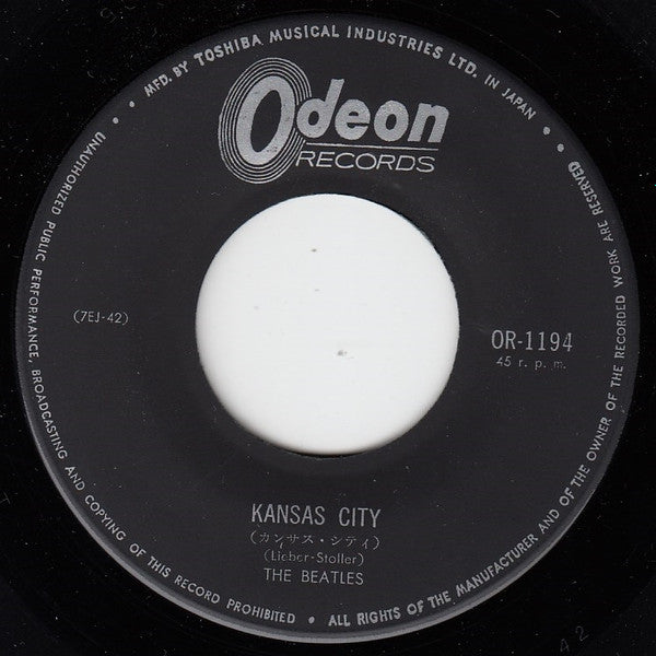 Master Release: Kansas City / I'll Follow The Sun by The Beatles