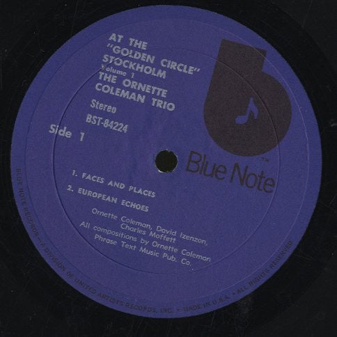 Release: At The "Golden Circle" Stockholm (Volume One)-Vinyl-US-1973-BST 84224-4405879