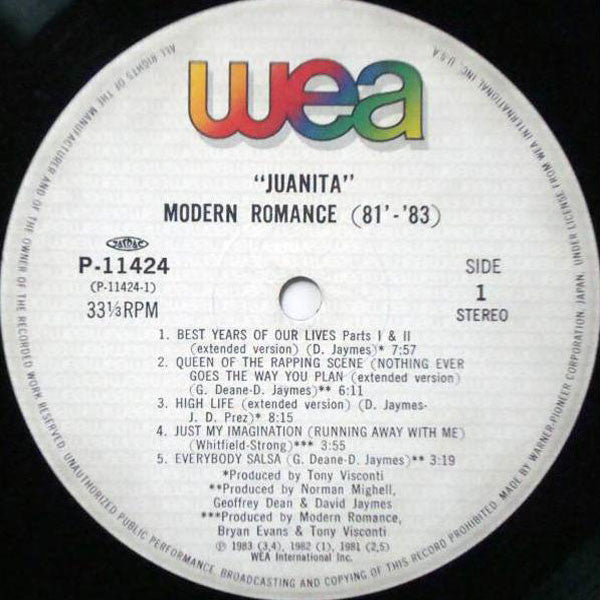 Master Release: Juanita - Modern Romance (81' - '83) by Modern Romance