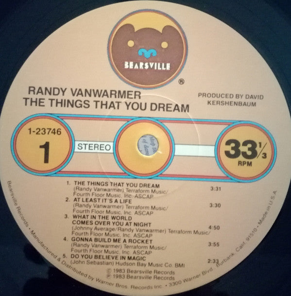 Release: The Things That You Dream-Vinyl-US-1983-9 23746-1, 1-23746-6257887