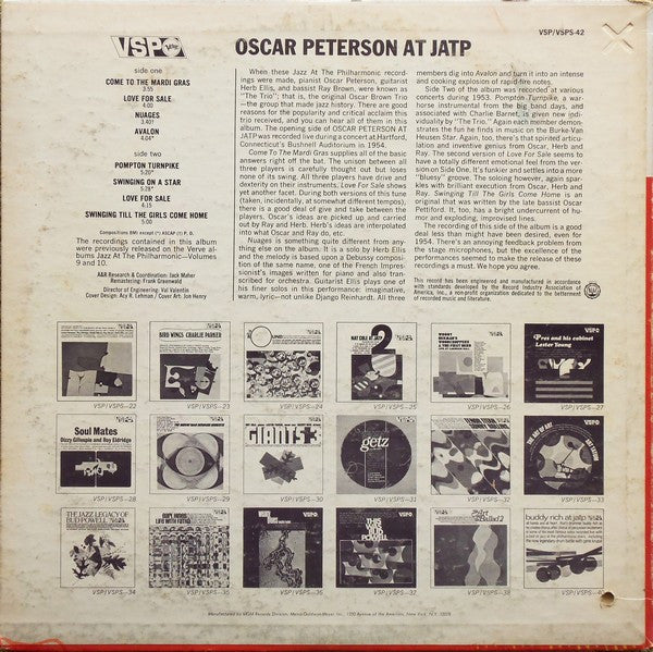 Master Release: Oscar Peterson At JATP by Oscar Peterson