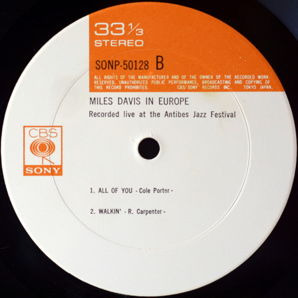 Miles Davis In Europe