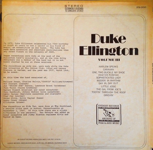 Master Release: Ellington On The Air by Duke Ellington
