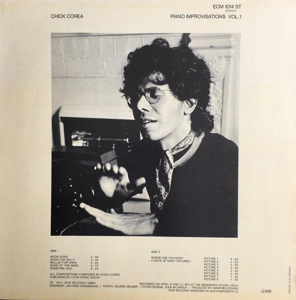 Release: Piano Improvisations Vol. 1-Vinyl-Germany-None-ECM 1014 ST, 2301014-5461539