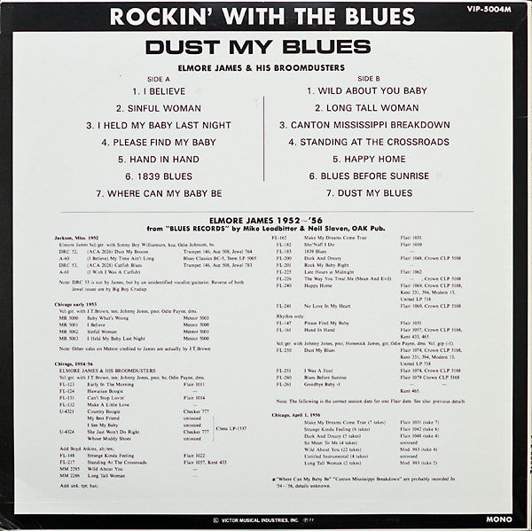 Master Release: Blues After Hours by Elmore James & His Broomdusters