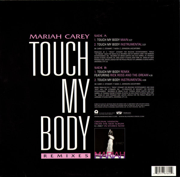 Master Release: Touch My Body by Mariah Carey