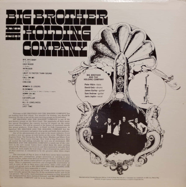 Release: Big Brother & The Holding Company-Vinyl-US-1970-LE 10205-2092122