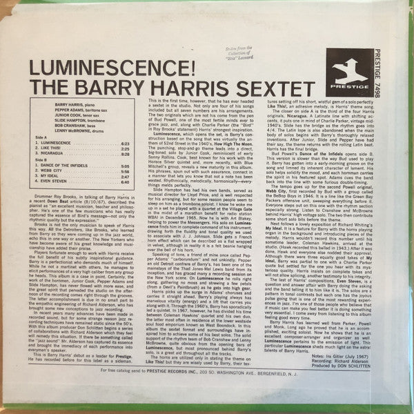 Release: Luminescence!-Vinyl-US-1973-PR 7498, P-7498-3259694